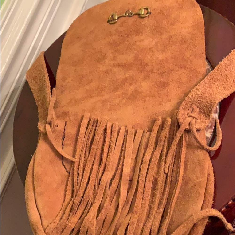 Vintage suede cross body Woodstock fashion - Picture 7 of 8